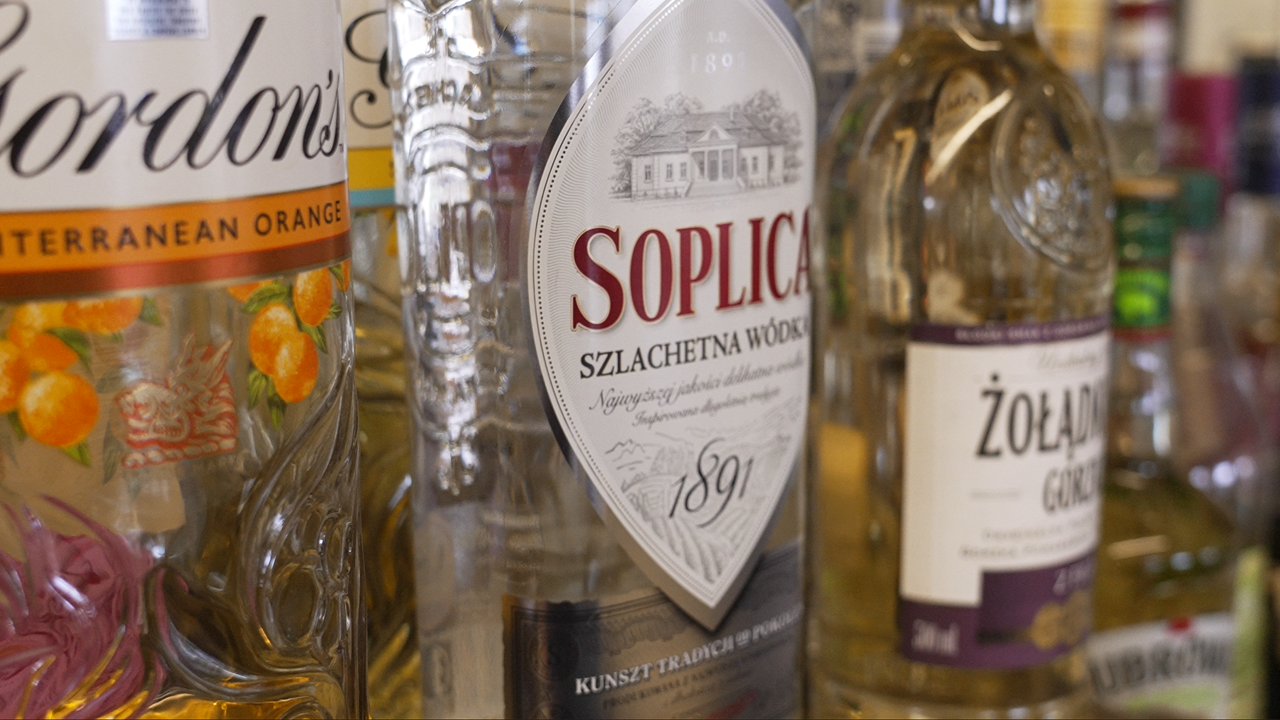 Photo of a selection of Polish alcohols available in the Pub 303